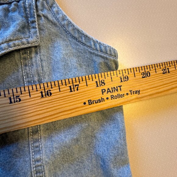 Vintage Sasson Denim Vest Womens Large Blue Western Cowboy Core Grunge - Picture 5 of 8